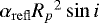 $\alpha_{\mathrm{refl}}{R_p}^2\sin{i}$