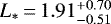 $L_*\,{=}\,1.91 ^{+0.70}_{-0.51}$