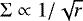 $\Sigma \propto 1/\sqrt{r}$