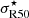 $ \sigma^{\star}_{\mathrm{R50}} $