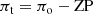 $$ \begin{aligned} \pi _{\rm t} = \pi _{\rm o} - \mathrm{ZP} \end{aligned} $$
