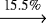 $\xrightarrow[]{\text{15.5\%}}$