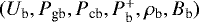 $(U_{\textrm{b}},P_{\textrm{gb}},P_{\textrm{cb}},P_{\textrm{b}}^+,\rho_{\textrm{b}},B_{\textrm{b}})$