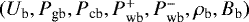 $(U_{\textrm{b}},P_{\textrm{gb}},P_{\textrm{cb}},P_{\textrm{wb}}^+,P_{\textrm{wb}}^-,\rho_{\textrm{b}},B_{\textrm{b}})$
