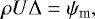 \begin{equation*}\rho U \Delta = \psi_{\textrm{m}},\end{equation*}