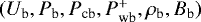 $(U_{\textrm{b}},P_{\textrm{b}},P_{\textrm{cb}},P_{\textrm{wb}}^+,\rho_{\textrm{b}},B_{\textrm{b}})$