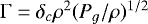 $\Gamma=\delta_c \rho^2(P_g/\rho){}^{1/2}$