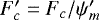 $F^{\prime}_c=F_c/\psi^{\prime}_m$