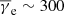$ \overline\gamma_{\mathrm{e}}\sim 300 $