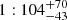 $ 1:104^{+70}_{-43} $