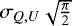 $\sigma_{Q,U}\sqrt{\frac{\pi}{2}}$