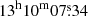$ 13^{\mathrm{h}}10^{\mathrm{m}}07{{\overset{\text{s}}{.}}}34 $