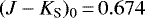 $(J-K_{\textrm{S}})_0\,{=}\,0.674$