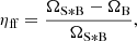 $$ \begin{aligned} \eta _{\rm ff}=\frac{\Omega _{\rm S*B}-\Omega _{\rm B}}{\Omega _{\rm S*B}}, \end{aligned} $$