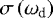 $\sigma\left(\omega_{\textrm{d}}\right)$