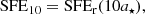 $$ \begin{aligned} \mathrm {SFE}_{10} =\mathrm{SFE_r} (10a_\star ), \end{aligned} $$