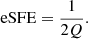 $$ \begin{aligned} \mathrm{eSFE} = \frac{1}{2Q}. \end{aligned} $$