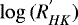 $\log{(R^{\prime}_{HK})}$