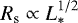 $R_{\textrm{s}} \propto L_{*}^{1/2}$