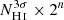 $ N^{3\sigma}_{{\mathrm{H}\,\textsc{i}}} \times 2^{n} $