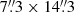 $ 7{{\overset{\prime\prime}{.}}}3 \times 14{{\overset{\prime\prime}{.}}}3 $