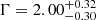 $ \Gamma=2.00^{+0.32}_{-0.30} $