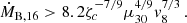 $$ \begin{aligned} \dot{M}_\mathrm{B,16} >8.2\zeta _c^{-7/9}\mu _{30}^{4/9}{ v}_8^{7/3}\,. \end{aligned} $$