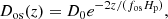 $$ \begin{aligned} D_{\rm os}(z) = D_0 e^{-2z/(f_{\rm os}H_{\rm p})}, \end{aligned} $$
