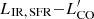 $ L_{\rm IR,\,SFR}{-}L^\prime_{\rm CO} $