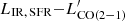 $ L_{\rm IR,\,SFR}{-}L^\prime_{\rm CO(2{-}1)} $