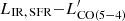 $ L_{\rm IR,\,SFR}{-}L^\prime_{\rm CO(5{-}4)} $