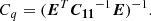 $$ \begin{aligned} C_q&= (\boldsymbol{E}^T \boldsymbol{C_{11}}^{-1} \boldsymbol{E})^{-1}. \end{aligned} $$