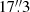 $ 17{{\overset{\prime\prime}{.}}}3 $