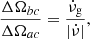 $$ \begin{aligned} \frac{\Delta \Omega _{bc}}{\Delta \Omega _{ac}}=\frac{\dot{\nu }_{\rm g}}{|\dot{\nu }|}, \end{aligned} $$