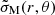 $ \tilde\sigma_{\mathrm{M}}(r,\theta) $