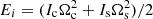 $ E_{i}=(I_{\rm c}\Omega_{\rm c}^2+I_{\rm s}\Omega_{\rm s}^2)/2 $