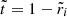 $ \tilde t=1-\tilde r_i $