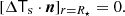 $$ [\Delta \mathsf {T}_{\rm s}\cdot \boldsymbol{n}]_{r=R_{\star }}=0. $$