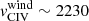 $ \mathit{v}_{\mathrm{CIV}}^{\mathrm{wind}}\sim2230 $
