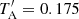 $ T_{\mathrm{A}}^\prime=0.175 $
