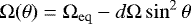 \begin{equation*}\Omega(\theta) = \Omega_{\mathrm{eq}} - d\Omega \sin^{2}\theta\end{equation*}