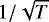 $1/\sqrt{T}$