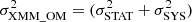$ \sigma_{\rm XMM\_OM}^2 = (\sigma_{\rm STAT}^2 + \sigma_{\rm SYS}^2) $