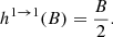 $$ \begin{aligned} h^{1 \rightarrow 1}(B)=\dfrac{B}{2}. \end{aligned} $$