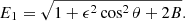 $$ \begin{aligned} E_1=\sqrt{1 + \epsilon ^2\cos ^2\theta + 2B}. \end{aligned} $$