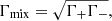 $$ \begin{aligned} \Gamma _{\rm mix}=\sqrt{\Gamma _{+}\Gamma _{-}}, \end{aligned} $$