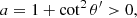 $$ \begin{aligned}&a=1+\cot ^2\theta^\prime >0, \end{aligned} $$
