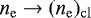 ${n_{\mathrm{e}}} \rightarrow ({{n_{\mathrm{e}}}})_{\mathrm{cl}}$