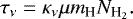 \begin{equation*}\tau_{\nu} = \kappa _{\nu} \mu m_{\textrm{H}} N_{\textrm{H}_2}.\end{equation*}