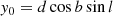 $$ \begin{aligned} { y}_0 = d\cos {b}\sin {l} \end{aligned} $$